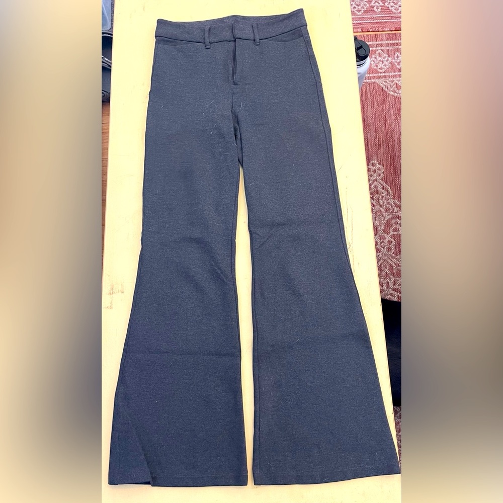 Dark Grey Dress Pants, Flare Trouser